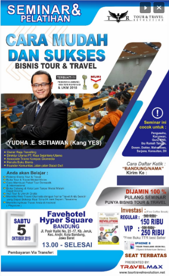 Info Seminar Bisnis Tour & Travel di Bandung Hub 089519229936