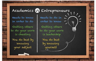 Perbandingan Dunia Akademik vs Entrepreneurship